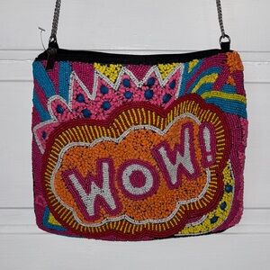 CIRCUS BY SAM EDELMAN WOW BEADED CROSSBODY CLUTCH